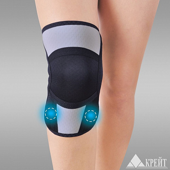 А-450 Бандаж для коленного и локтевого сустава с аппликаторами биомагнитными медицинскими - "Крейт"